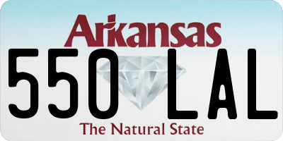 AR license plate 550LAL