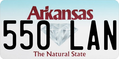 AR license plate 550LAN