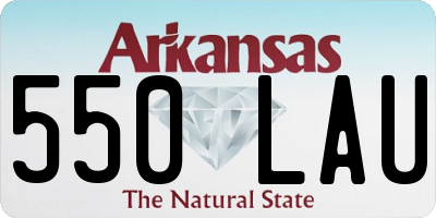 AR license plate 550LAU