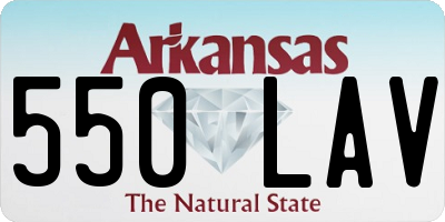AR license plate 550LAV