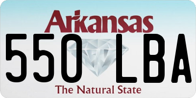 AR license plate 550LBA