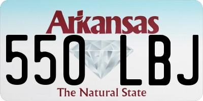 AR license plate 550LBJ