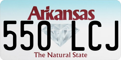 AR license plate 550LCJ