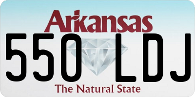 AR license plate 550LDJ