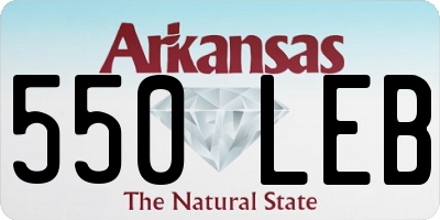 AR license plate 550LEB