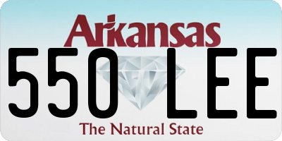 AR license plate 550LEE