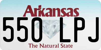 AR license plate 550LPJ