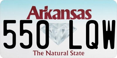AR license plate 550LQW