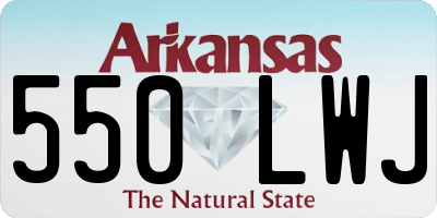 AR license plate 550LWJ