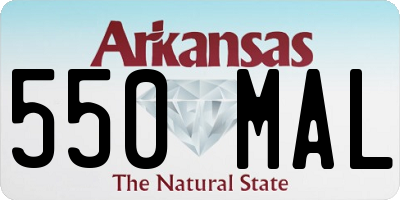 AR license plate 550MAL