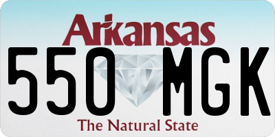 AR license plate 550MGK