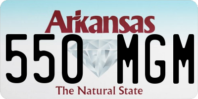 AR license plate 550MGM