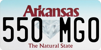 AR license plate 550MGO