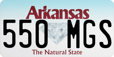 AR license plate 550MGS