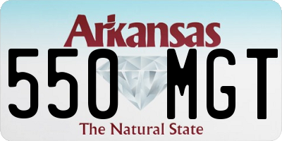 AR license plate 550MGT