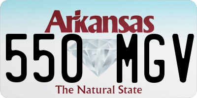 AR license plate 550MGV