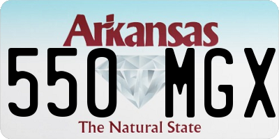 AR license plate 550MGX