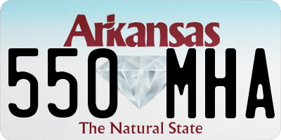 AR license plate 550MHA
