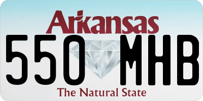 AR license plate 550MHB