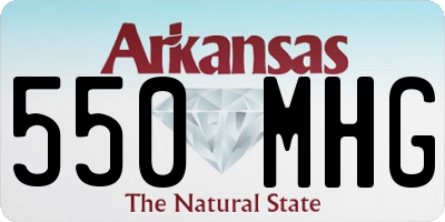 AR license plate 550MHG