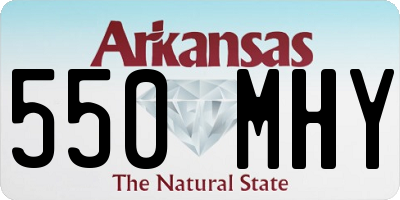 AR license plate 550MHY