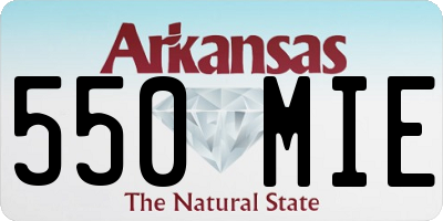 AR license plate 550MIE