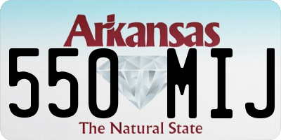 AR license plate 550MIJ