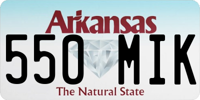 AR license plate 550MIK