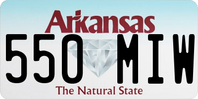 AR license plate 550MIW