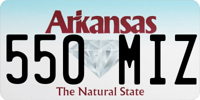 AR license plate 550MIZ