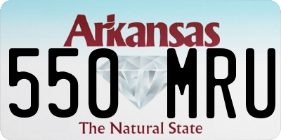 AR license plate 550MRU