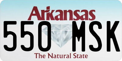 AR license plate 550MSK