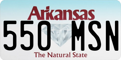 AR license plate 550MSN