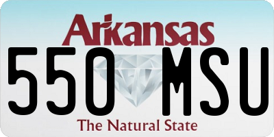 AR license plate 550MSU
