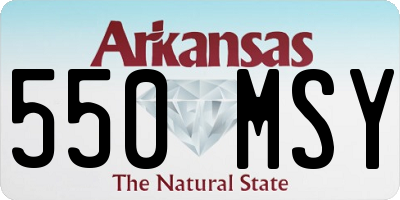 AR license plate 550MSY