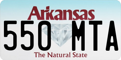 AR license plate 550MTA
