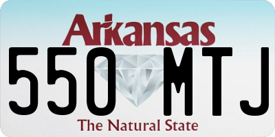 AR license plate 550MTJ