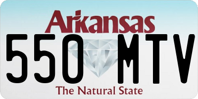 AR license plate 550MTV