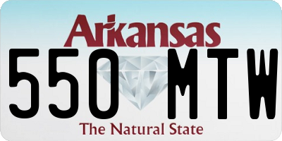 AR license plate 550MTW
