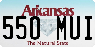 AR license plate 550MUI