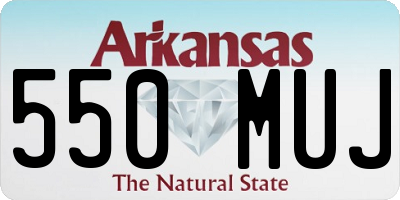 AR license plate 550MUJ