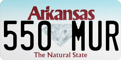 AR license plate 550MUR
