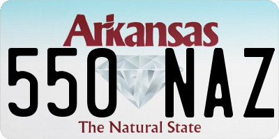AR license plate 550NAZ