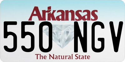 AR license plate 550NGV
