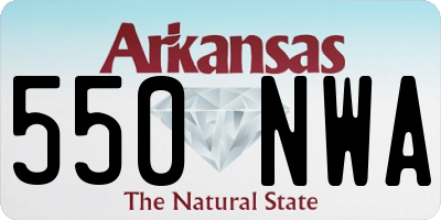 AR license plate 550NWA