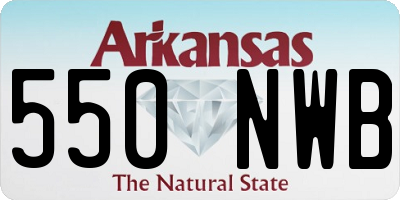 AR license plate 550NWB