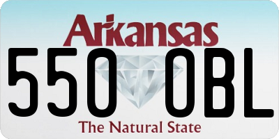 AR license plate 550OBL