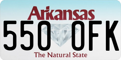 AR license plate 550OFK