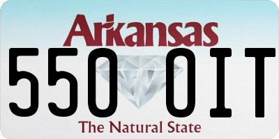 AR license plate 550OIT