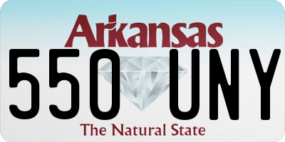 AR license plate 550UNY